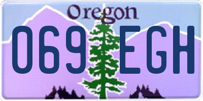 OR license plate 069EGH