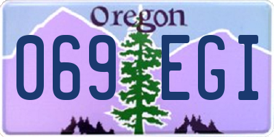 OR license plate 069EGI
