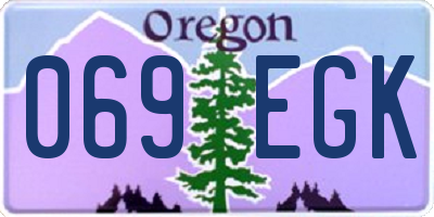OR license plate 069EGK