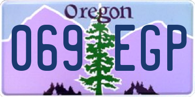 OR license plate 069EGP