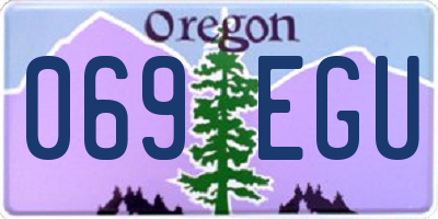 OR license plate 069EGU