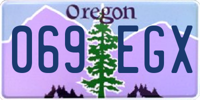 OR license plate 069EGX