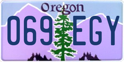 OR license plate 069EGY
