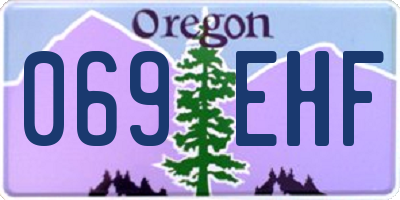 OR license plate 069EHF