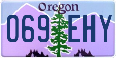 OR license plate 069EHY