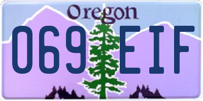 OR license plate 069EIF