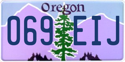 OR license plate 069EIJ