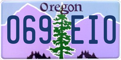 OR license plate 069EIO