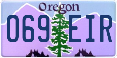 OR license plate 069EIR