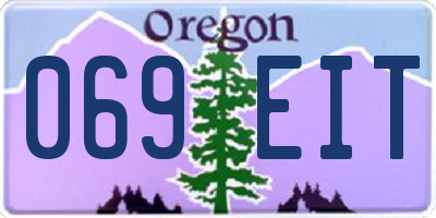 OR license plate 069EIT