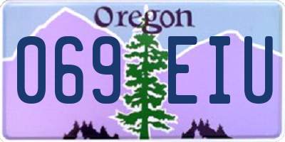 OR license plate 069EIU