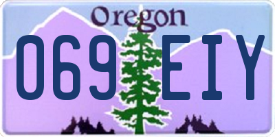 OR license plate 069EIY