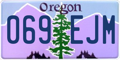 OR license plate 069EJM