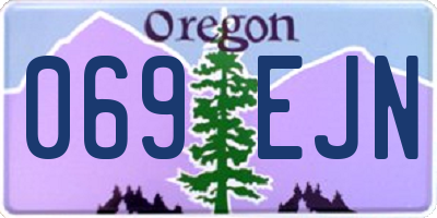 OR license plate 069EJN