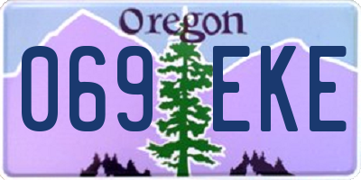 OR license plate 069EKE
