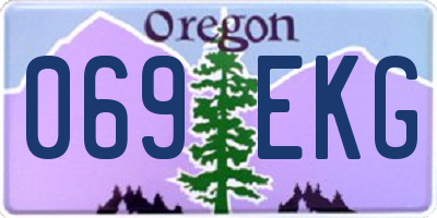 OR license plate 069EKG