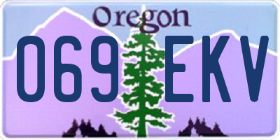 OR license plate 069EKV