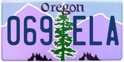 OR license plate 069ELA