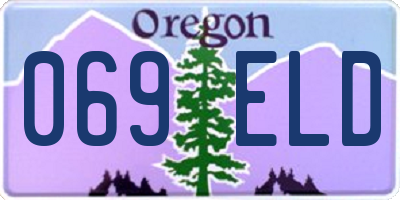 OR license plate 069ELD