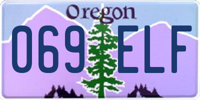 OR license plate 069ELF
