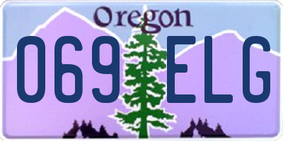 OR license plate 069ELG