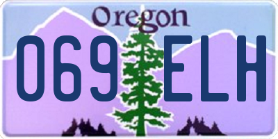 OR license plate 069ELH