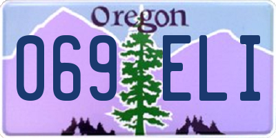 OR license plate 069ELI