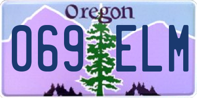 OR license plate 069ELM