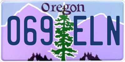 OR license plate 069ELN