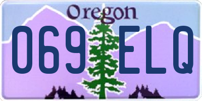 OR license plate 069ELQ