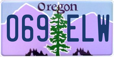 OR license plate 069ELW