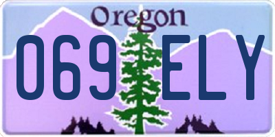 OR license plate 069ELY