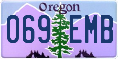 OR license plate 069EMB
