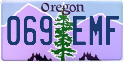OR license plate 069EMF