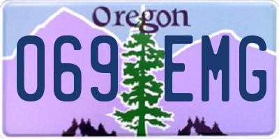 OR license plate 069EMG