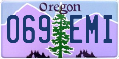 OR license plate 069EMI