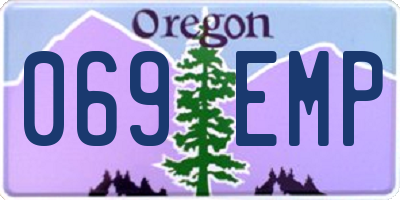 OR license plate 069EMP