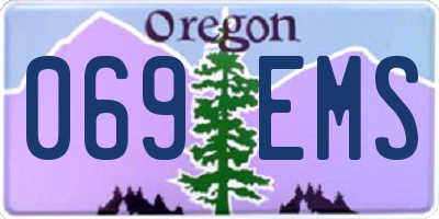 OR license plate 069EMS