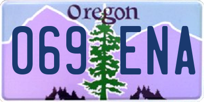 OR license plate 069ENA