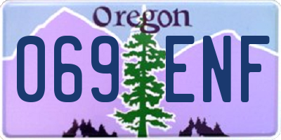 OR license plate 069ENF