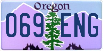 OR license plate 069ENG
