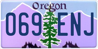 OR license plate 069ENJ
