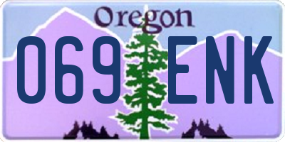 OR license plate 069ENK