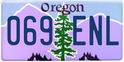 OR license plate 069ENL