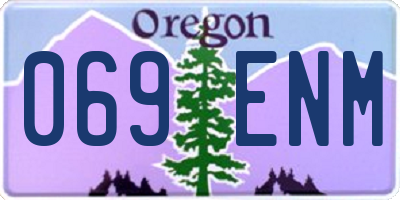 OR license plate 069ENM
