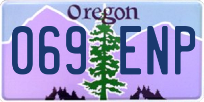 OR license plate 069ENP