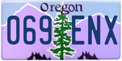 OR license plate 069ENX
