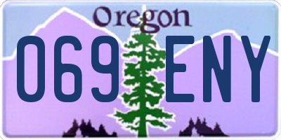 OR license plate 069ENY