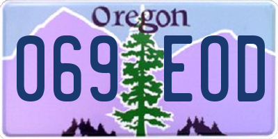 OR license plate 069EOD
