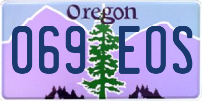 OR license plate 069EOS